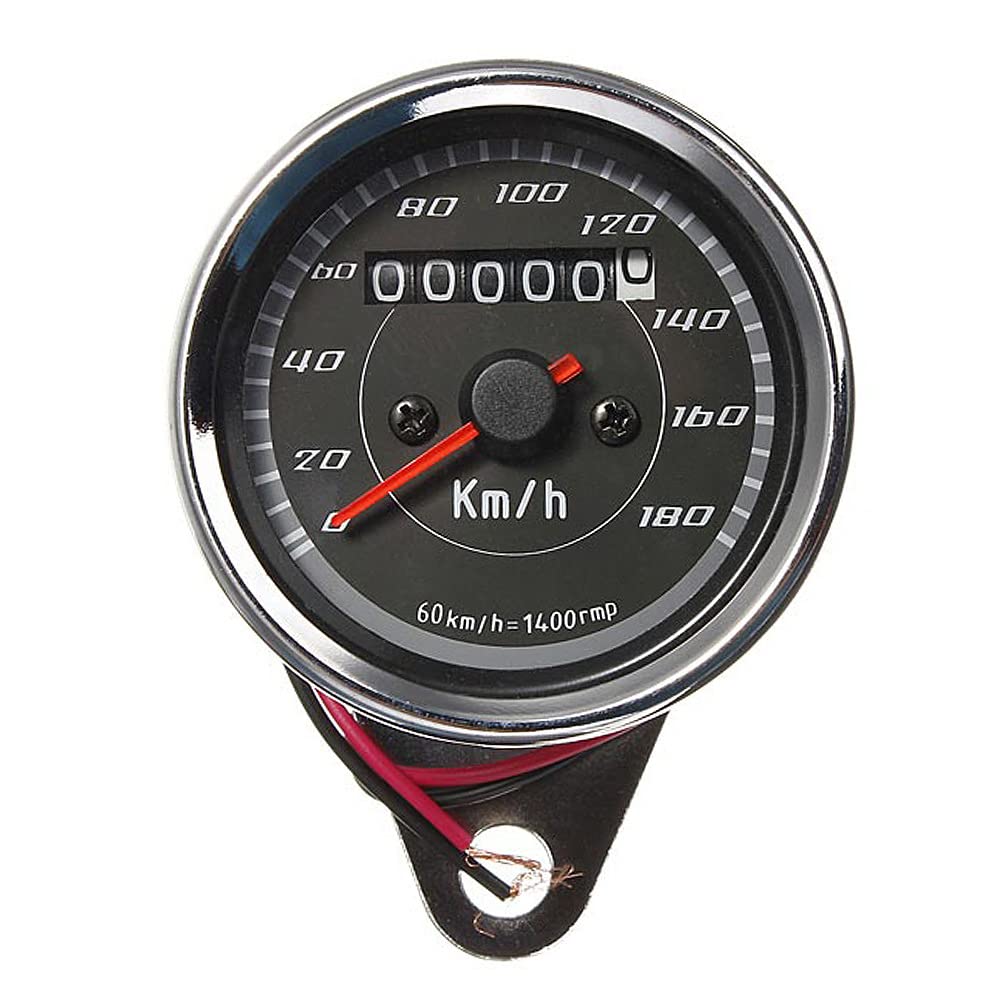 Amazon.co.jp: VISPREA スピードメーター 機械式 12V 180km/h バイク用